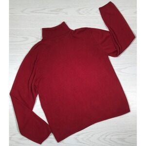 Silk Cashmere Blend Sweater XL August Silk Turtleneck Preppy Designer Comfort